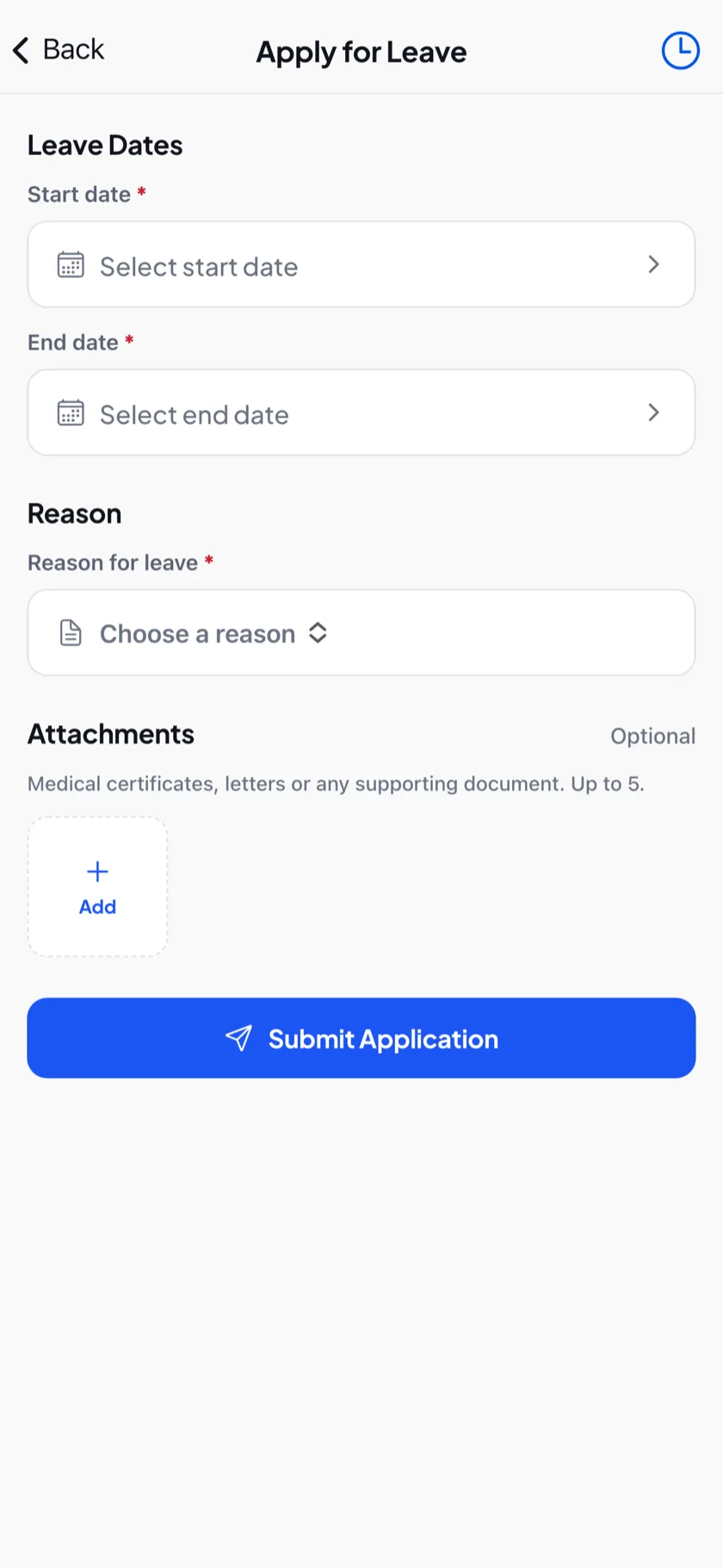 Apply for Leave